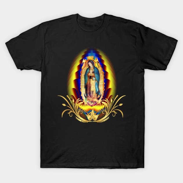 Our Lady of Guadalupe 04 New Zarape T-Shirt by hispanicworld